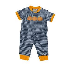 NWT Three Sisters 3M Pumpkin Applique Romper